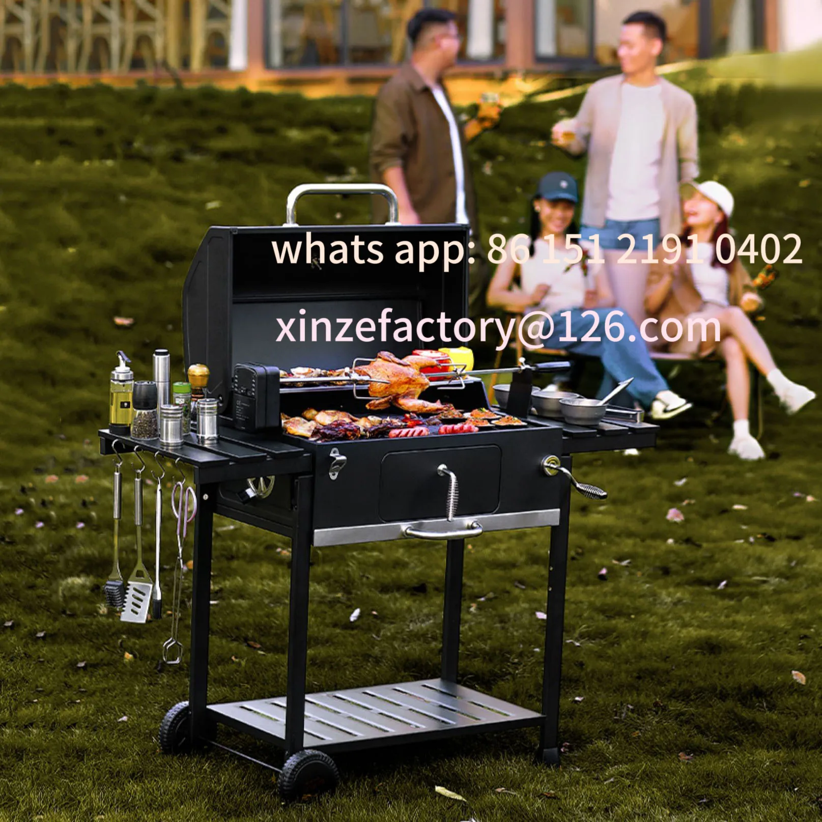 Customizable Black Stainless Steel Barbecue Grill Home Outdoor Rack Yard Removable
Customizable Black Stainless Steel Barbecue Grill Home Outdoor Rack Yard Removable