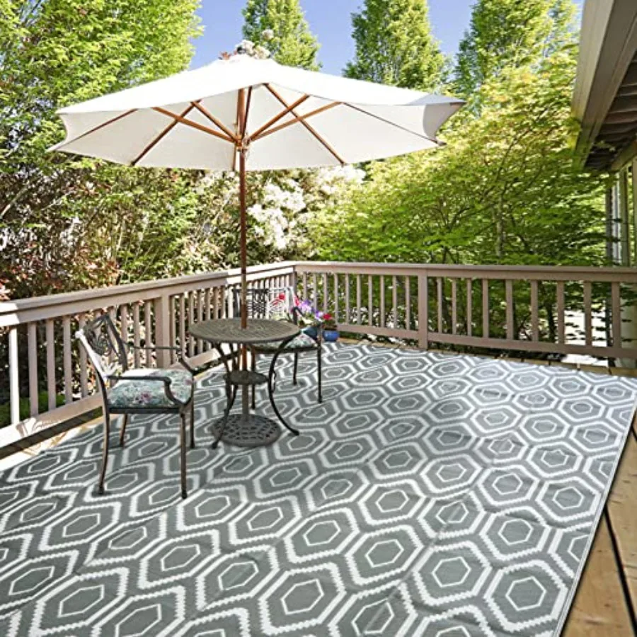 Outdoor Camping Rugs, 9x12 Plastic Straw Rug for Patios, RV, Backyard, Deck, Picnic, BeachWeatherproof, Reversible, Tan Gray
Outdoor Camping Rugs, 9x12 Plastic Straw Rug for Patios, RV, Backyard, Deck, Picnic, BeachWeatherproof, Reversible, Tan Gray