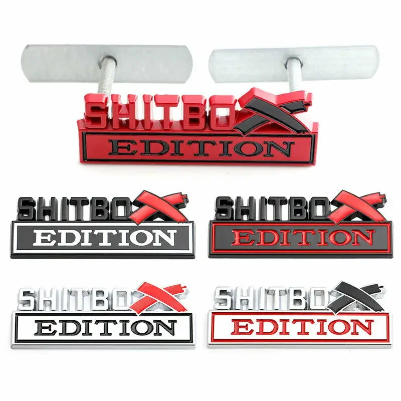 1pc SHITBOX EDITION Emblem Car Front Grille Bumper Badge for Tundra Tacoma F150 Stickers Assessoires Decor
1pc SHITBOX EDITION Emblem Car Front Grille Bumper Badge for Tundra Tacoma F150 Stickers Assessoires Decor