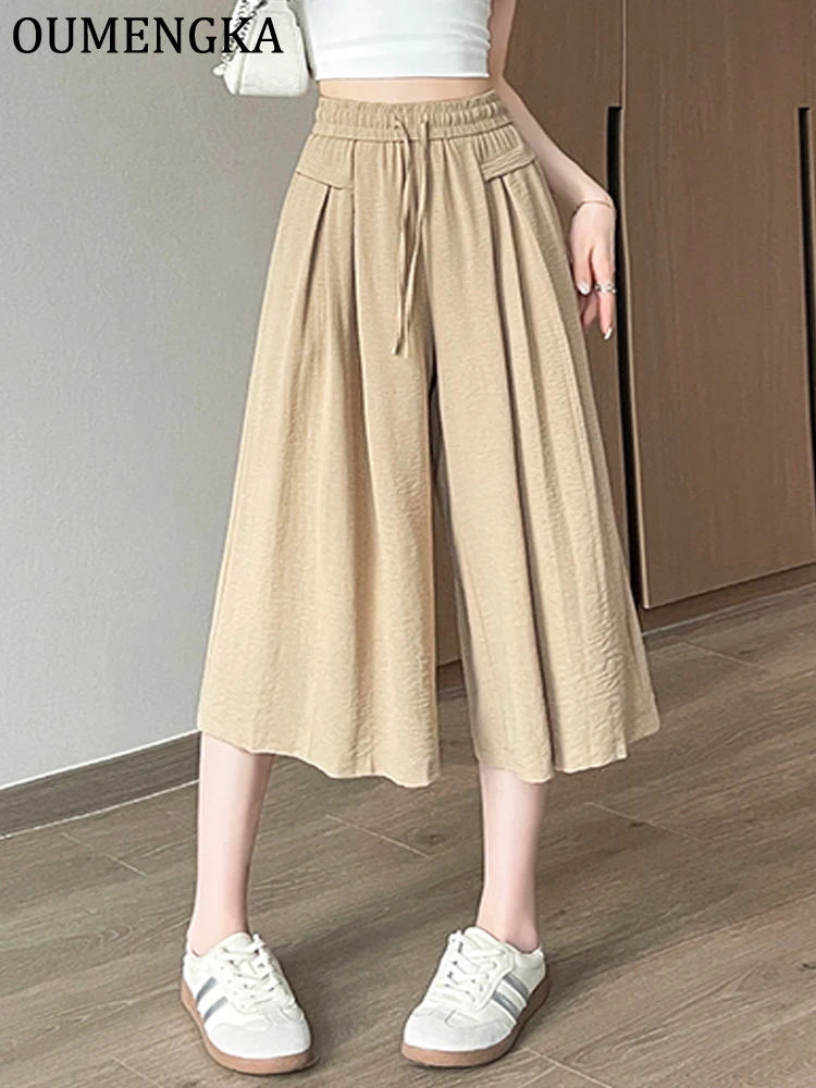OUMENGKA Holiday Textured Linen Feel Tie Waist Trousers Vacation Spring Summer Elegant Beachwear Boho Casual Cropped Pants
OUMENGKA Holiday Textured Linen Feel Tie Waist Trousers Vacation Spring Summer Elegant Beachwear Boho Casual Cropped Pants