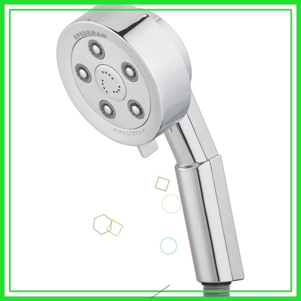 High Pressure Handheld Shower Head with Hose, 2.5 GPM, Polished Chrome, Anystream
High Pressure Handheld Shower Head with Hose, 2.5 GPM, Polished Chrome, Anystream
