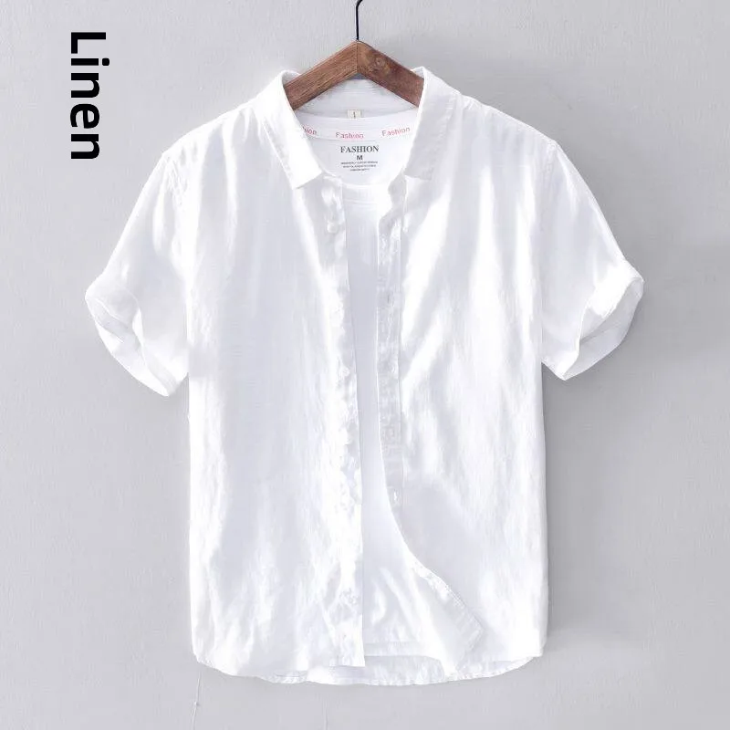 Men's Linen Cotton Blend Loose Fit Short Sleeve Shirt Thin Summer Pure White Business Casual Shirt City Walk Breathable
Men's Linen Cotton Blend Loose Fit Short Sleeve Shirt Thin Summer Pure White Business Casual Shirt City Walk Breathable