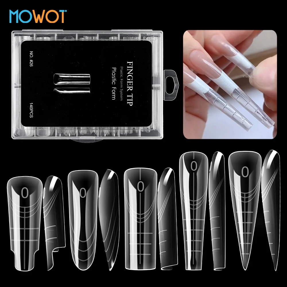 MOWOT 70/140pcs Reusable Dual Forms Clear Square Stiletto Coffin Nail Extension Poly Nail Gel Mold Full Cover Acrylic Nail Forms
MOWOT 70/140pcs Reusable Dual Forms Clear Square Stiletto Coffin Nail Extension Poly Nail Gel Mold Full Cover Acrylic Nail Forms