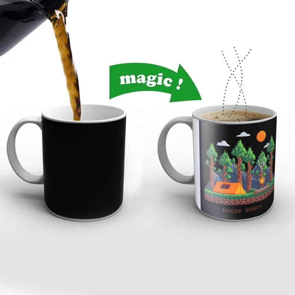 Press Start Camping Creativity Change Color Chang mug Ceramic mug Hot Coffee Cup Breakfast Cup Mug Friend Gift
Press Start Camping Creativity Change Color Chang mug Ceramic mug Hot Coffee Cup Breakfast Cup Mug Friend Gift
