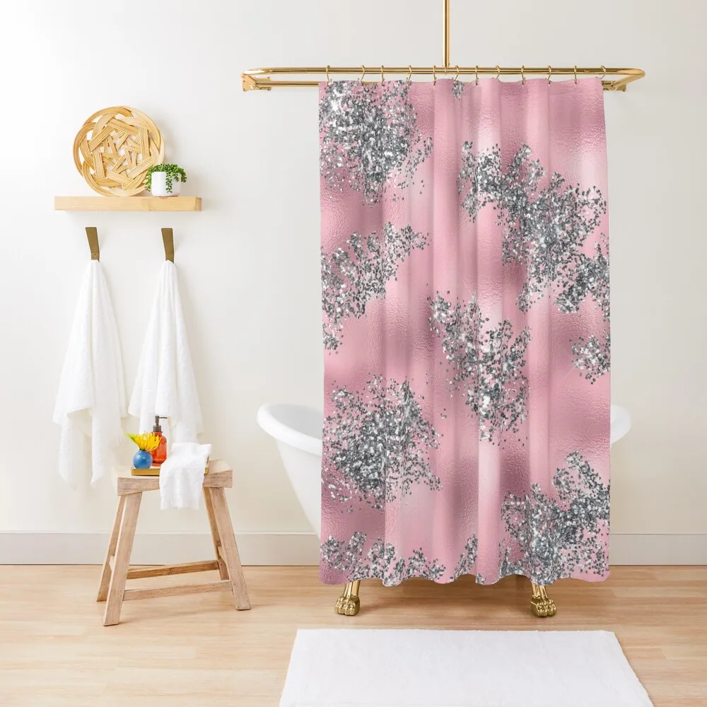 Modern Pink and Silver Faux Glitter Scribble Shower Curtain Bathroom And Shower Cover For Bathrooms Curtain
Modern Pink and Silver Faux Glitter Scribble Shower Curtain Bathroom And Shower Cover For Bathrooms Curtain