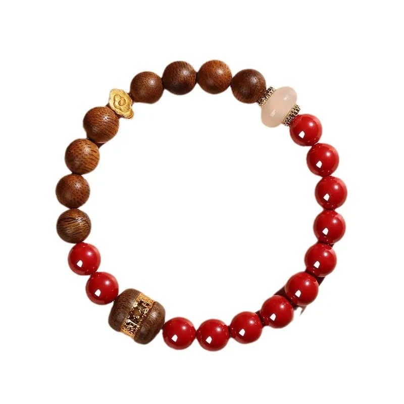 Natural Cinnabar Emperor Sand Bracelet with Agarwood Sandalwood Auspicious Lucky Jewelry for Men and Women Gifts
Natural Cinnabar Emperor Sand Bracelet with Agarwood Sandalwood Auspicious Lucky Jewelry for Men and Women Gifts