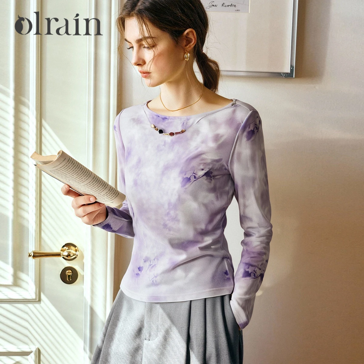OLrain French Purple T-Shirts Women's 2025 Autumn Slash Neck Mori Girl Style Tie Dye Short Tops Slim Fit Woman O57QT000698
OLrain French Purple T-Shirts Women's 2025 Autumn Slash Neck Mori Girl Style Tie Dye Short Tops Slim Fit Woman O57QT000698