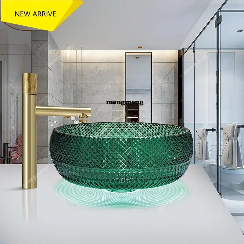 M138 Light luxury crystal glass counter basin hotel bathroom wash basin die casting process wash table crystal
M138 Light luxury crystal glass counter basin hotel bathroom wash basin die casting process wash table crystal