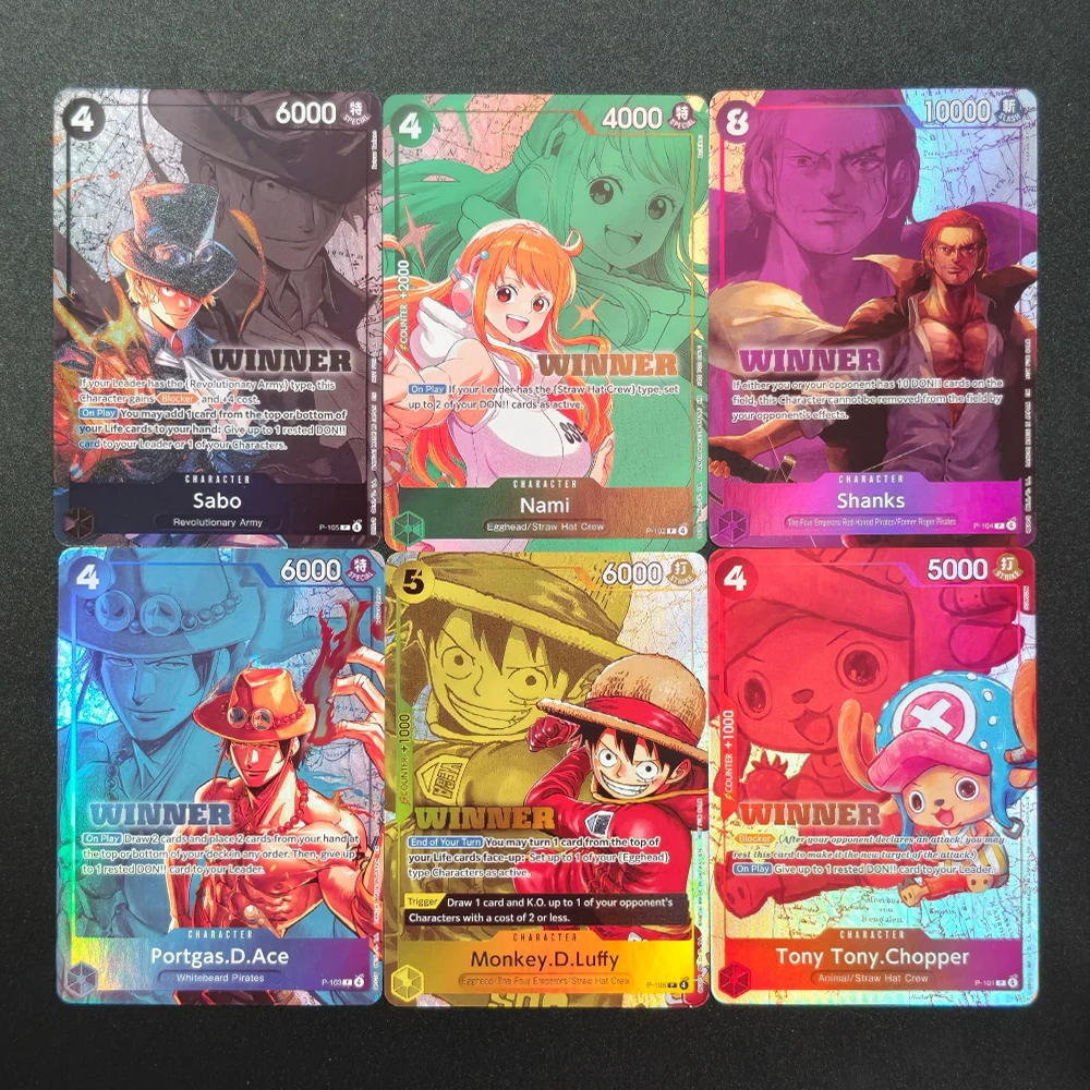 Самодельный прокси-пакет One Piece English Winner Pack 2026 Vol. Коллекционная карточная игра P-108 с Луффи, Эйсом, Нами, Сабо, Чоппером и Шанксом (2 шт.)
Самодельный прокси-пакет One Piece English Winner Pack 2026 Vol. Коллекционная карточная игра P-108 с Луффи, Эйсом, Нами, Сабо, Чоппером и Шанксом (2 шт.)