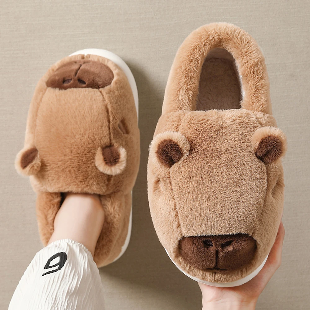 ZHIDA Cute Capybara Home Slippers Cotton Soft Winter Warm Indoor Non-Slip Women Shoes Cartoon Plush Couple Slippers
ZHIDA Cute Capybara Home Slippers Cotton Soft Winter Warm Indoor Non-Slip Women Shoes Cartoon Plush Couple Slippers
