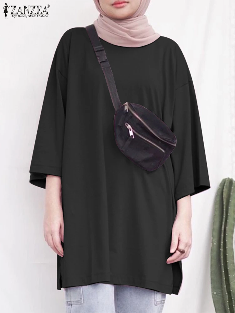 Fashion Autumn Muslim Tops ZANZEA Women O Neck Long Sleeve Shirt Solid Loose Blouse Casual Eid Mubarek Ramadan Abaya Kaftan
Fashion Autumn Muslim Tops ZANZEA Women O Neck Long Sleeve Shirt Solid Loose Blouse Casual Eid Mubarek Ramadan Abaya Kaftan