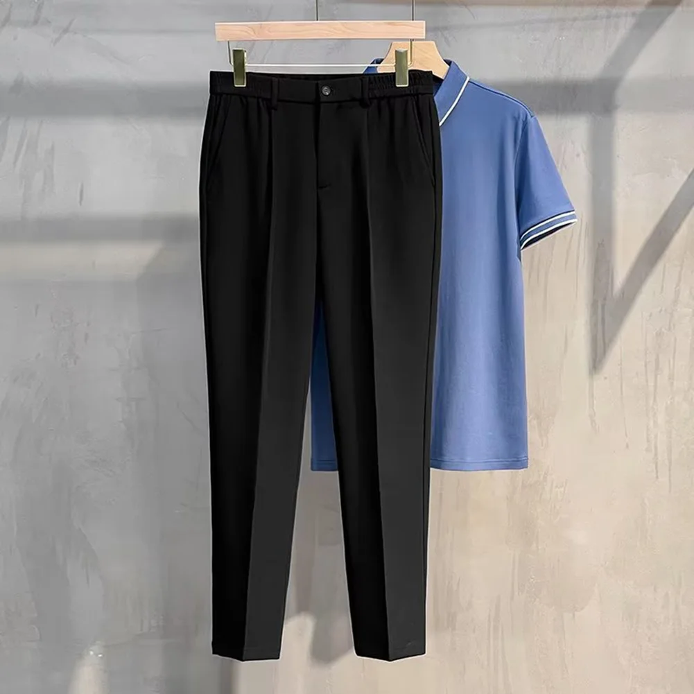 Business Casual Trousers Elastic Waist Pants Going Out Pants Solid Color Design All Seasons Wear Pants For Men
Business Casual Trousers Elastic Waist Pants Going Out Pants Solid Color Design All Seasons Wear Pants For Men