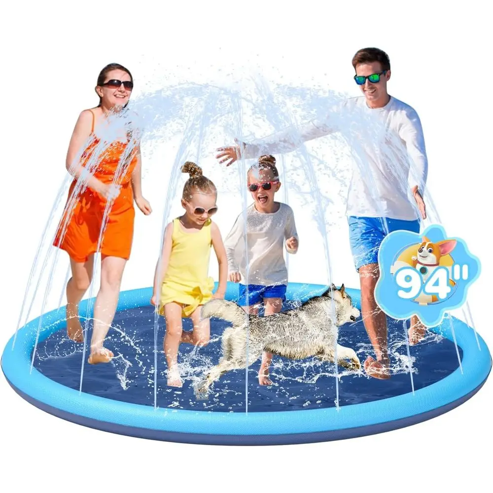 Splash Pad or Kids and Dog, YSJILIDE Non-Slip Large Sprinkler Splash Play Mat, 102" Sprinkler Pool or Outside Backyard Dog Pool
Splash Pad or Kids and Dog, YSJILIDE Non-Slip Large Sprinkler Splash Play Mat, 102" Sprinkler Pool or Outside Backyard Dog Pool