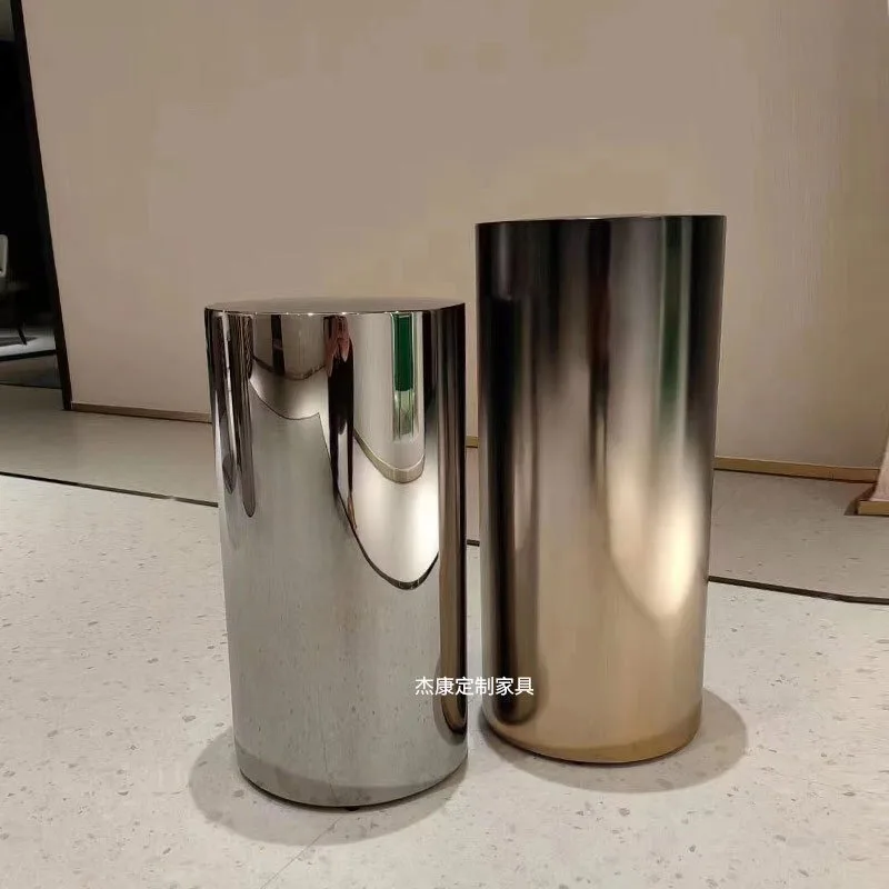 Italian minimalist stainless steel dual color edge table, light luxury circular sofa edge table, one high and one low,
Italian minimalist stainless steel dual color edge table, light luxury circular sofa edge table, one high and one low,