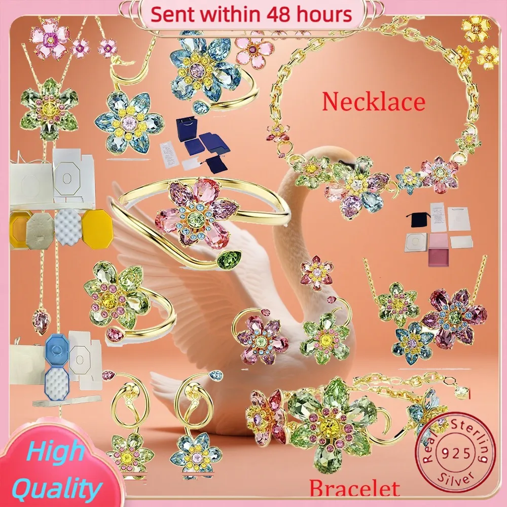 2025 Spring new silver gold-plated idyllic flowers crystal zirconia necklace + earrings + bracelet set exudes charming charm
2025 Spring new silver gold-plated idyllic flowers crystal zirconia necklace + earrings + bracelet set exudes charming charm