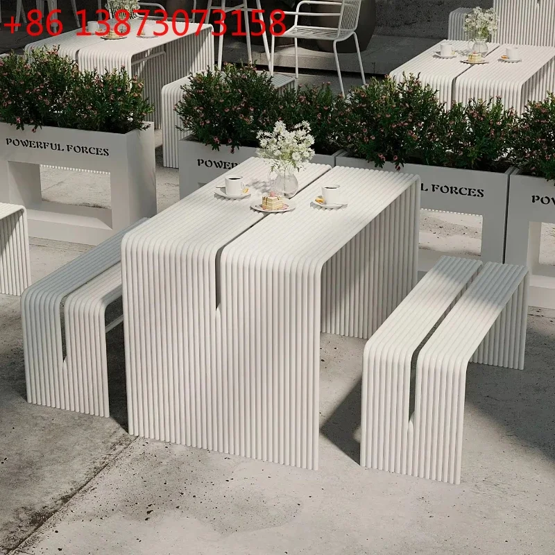 Modern outdoor table and chair combination courtyard coffee shop outdoor waterproof table and chair leisure furniture
Modern outdoor table and chair combination courtyard coffee shop outdoor waterproof table and chair leisure furniture