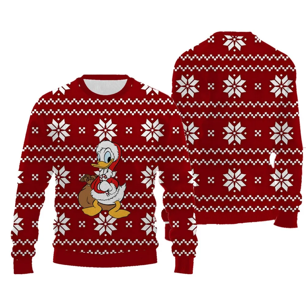Long Sleeved Casual Pullover for Women New Round Neck Thick Style Christmas Sweater with Disney Cartoon Character Funny Pattern
Long Sleeved Casual Pullover for Women New Round Neck Thick Style Christmas Sweater with Disney Cartoon Character Funny Pattern