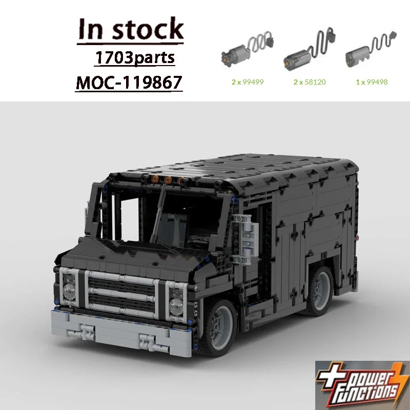 MOC-119867 City Traffic Black Container Truck Building Block Model 1703 Parts MOC Boys Children's Birthday Christmas Toy Gift
MOC-119867 City Traffic Black Container Truck Building Block Model 1703 Parts MOC Boys Children's Birthday Christmas Toy Gift