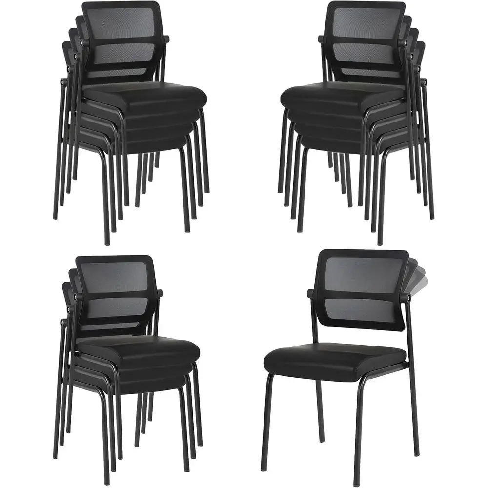 12PK Mesh Stacking Oice Desk Chairs, Portable Stackable Bulk Waiting Room ArmlChair with Adjustable Back & Leather Seat or Gt Lo
12PK Mesh Stacking Oice Desk Chairs, Portable Stackable Bulk Waiting Room ArmlChair with Adjustable Back & Leather Seat or Gt Lo