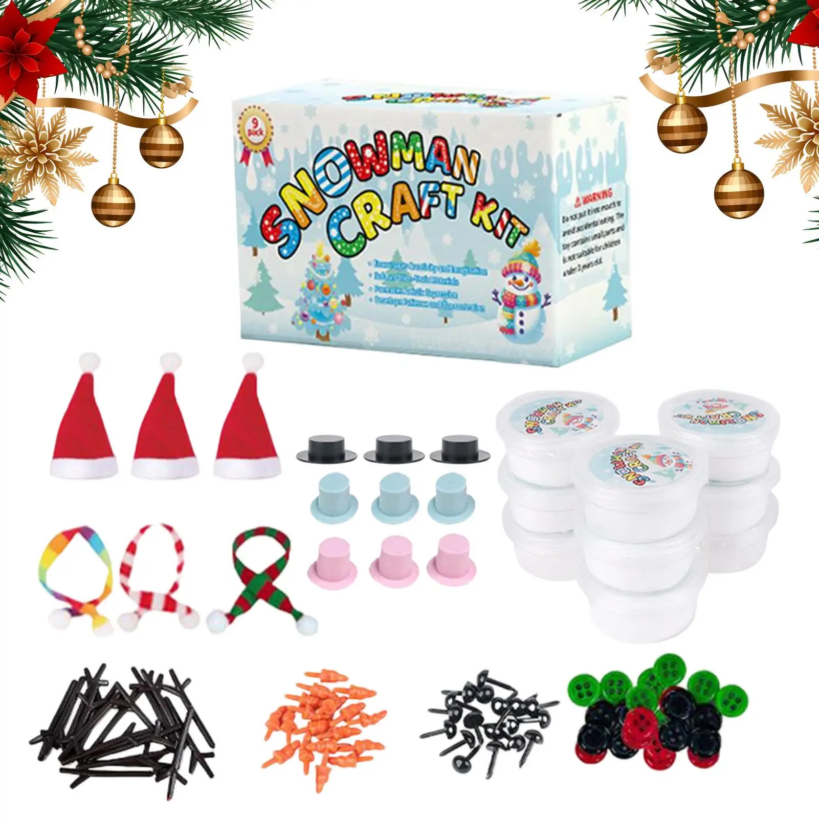 Snowman Crafts for Kids Christmas Arts Activities Snowman Clay Kit for Ages 3-8 Children Student Youth Preschool Kindergarten
Snowman Crafts for Kids Christmas Arts Activities Snowman Clay Kit for Ages 3-8 Children Student Youth Preschool Kindergarten