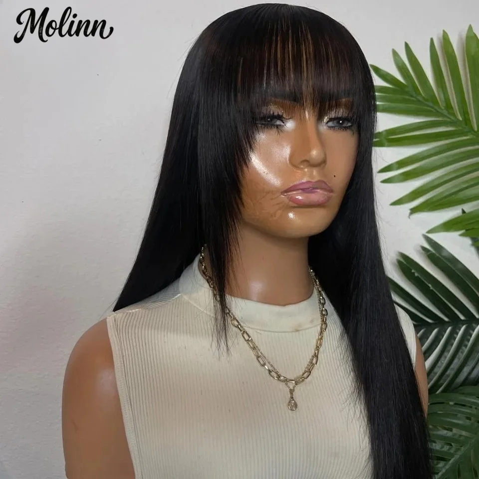 Black Bone Straight Lace Front Wig With Bangs 13x4 HD Pre Plucked Glueless Synthetic For Women On Clearance Sale perruque
Black Bone Straight Lace Front Wig With Bangs 13x4 HD Pre Plucked Glueless Synthetic For Women On Clearance Sale perruque