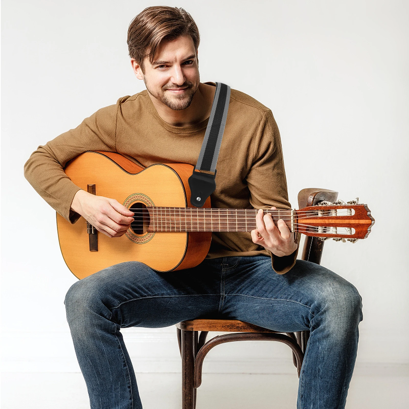 Guitar Strap for Acoustic Electric Classical Guitar Shoulder Comfort Universal Random Color Musical Instrument
Guitar Strap for Acoustic Electric Classical Guitar Shoulder Comfort Universal Random Color Musical Instrument