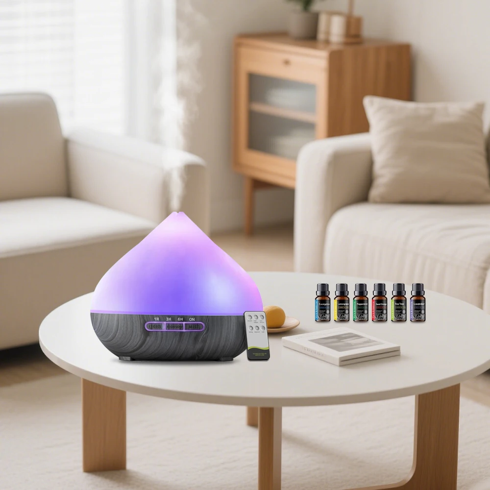 500ml Ultrasonic Essential Oil Diffuser Smart Remote Multicolor LED, Whisper Quiet Humidifier 6 Oils
500ml Ultrasonic Essential Oil Diffuser Smart Remote Multicolor LED, Whisper Quiet Humidifier 6 Oils