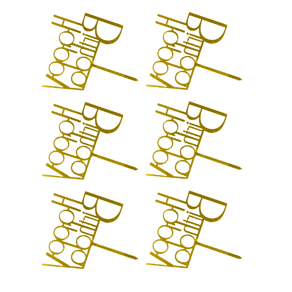 6 PCS Decoration Cake Topper Decorations Cupcake Toppers Picks Acrylic Ornaments Golden
6 PCS Decoration Cake Topper Decorations Cupcake Toppers Picks Acrylic Ornaments Golden