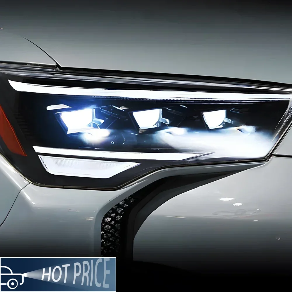 Для Toyota 4Runner 2014-2021 светодиодные автомобильные фары, новое обновление, эффект запуска, динамический свет, тройные линзы, аксессуары для автомобильных фар
Для Toyota 4Runner 2014-2021 светодиодные автомобильные фары, новое обновление, эффект запуска, динамический свет, тройные линзы, аксессуары для автомобильных фар