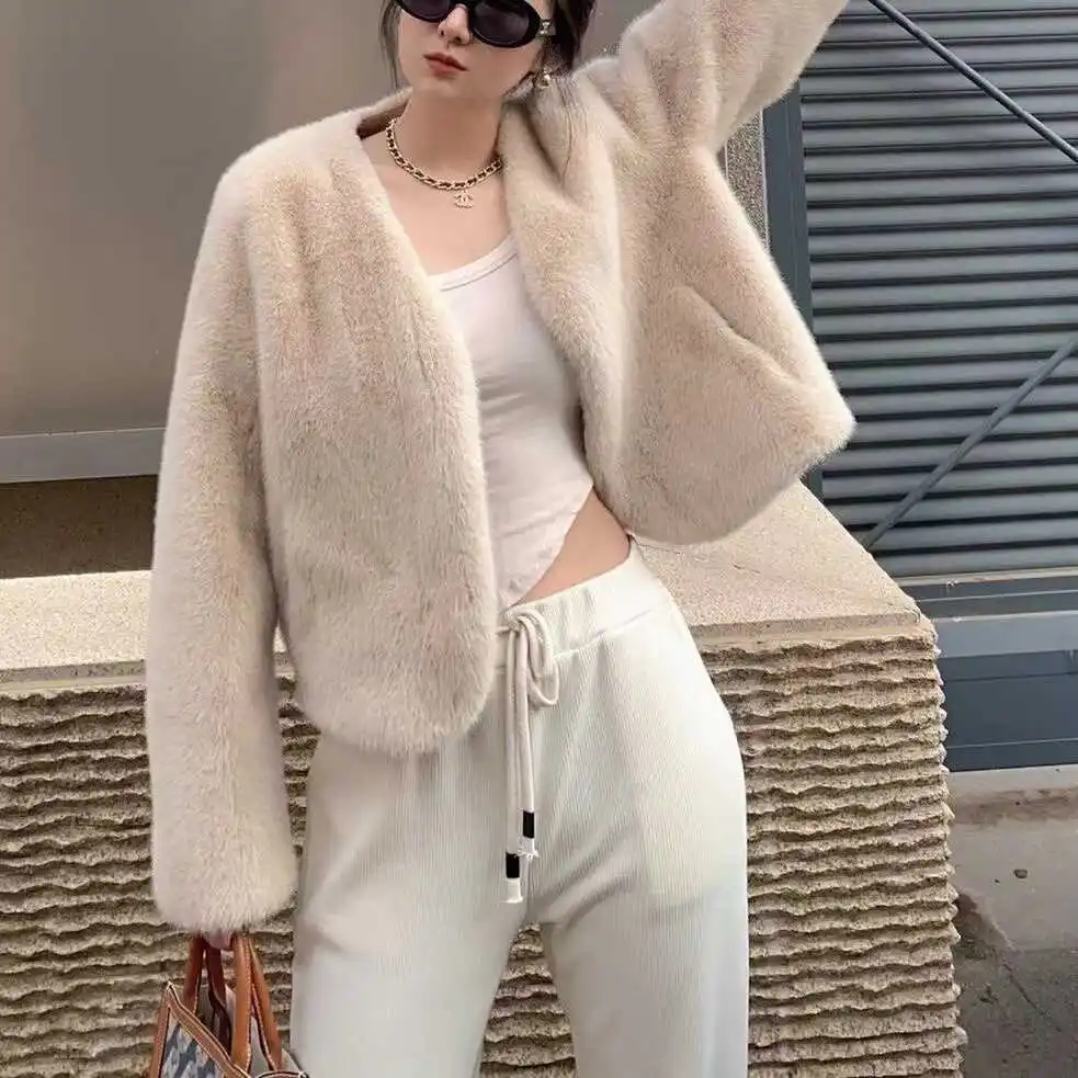 Spring New Loose Women's Faionable Fur Coat Eco-friendly Leather European One-piece ort Sve V-ne Commute Sle
Spring New Loose Women's Faionable Fur Coat Eco-friendly Leather European One-piece ort Sve V-ne Commute Sle