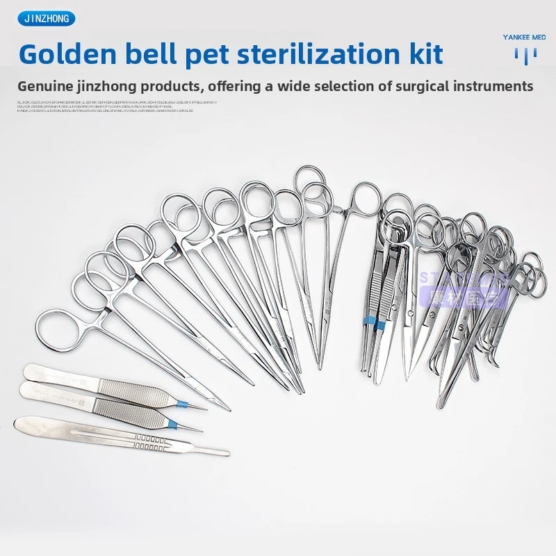 Pet Spay Neuter Surgical Instrument Kit - Ovarian Hook, Ligature Forceps for Dogs Cats
Pet Spay Neuter Surgical Instrument Kit - Ovarian Hook, Ligature Forceps for Dogs Cats