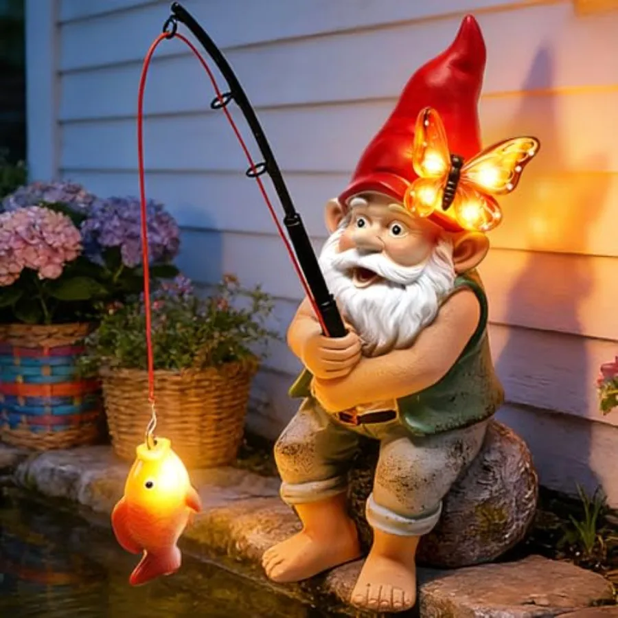 Solar Garden Statues Outdoor Fishing with Butterfly Solar Lights Waterproof Birthday Gifts for Mom Women Mother's Day Garden Fi
Solar Garden Statues Outdoor Fishing with Butterfly Solar Lights Waterproof Birthday Gifts for Mom Women Mother's Day Garden Fi