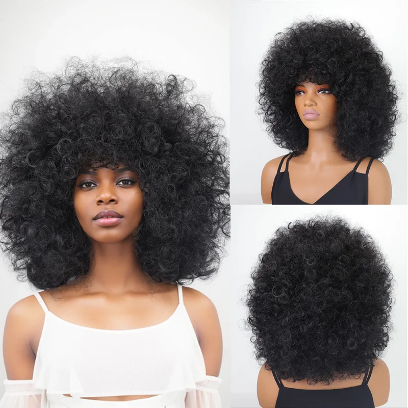 for European and American women, afro curly short synthetic hair wig
for European and American women, afro curly short synthetic hair wig
