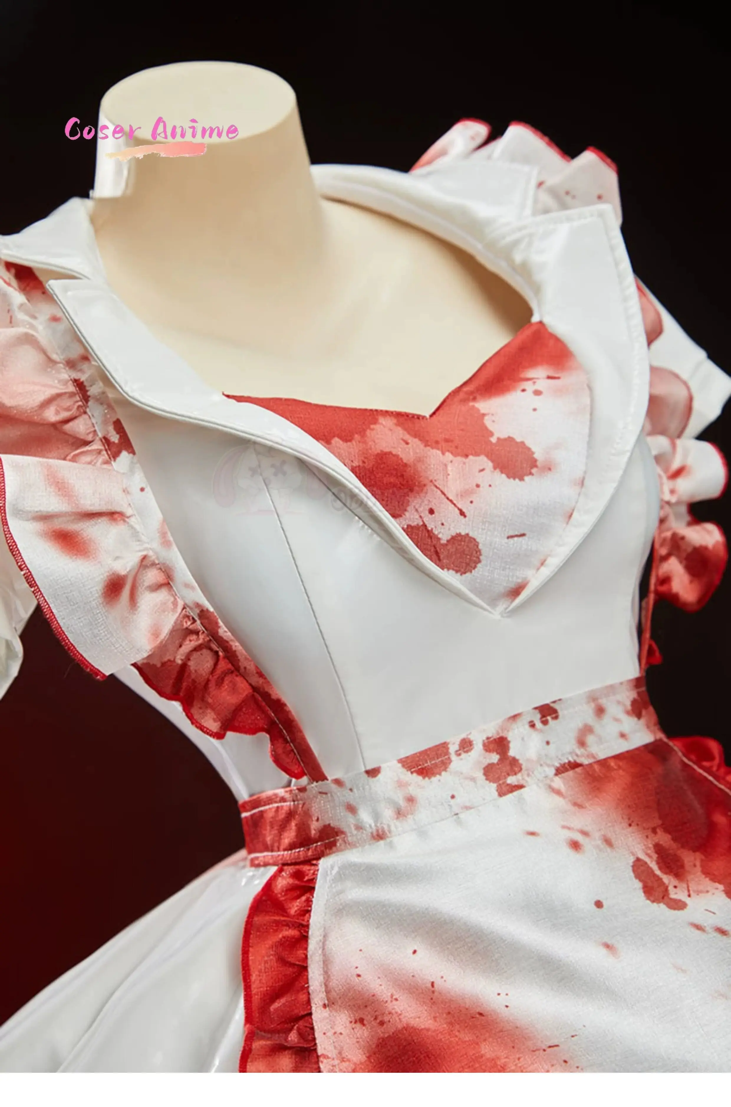 Bloody Nurse Fan Design Cosplay Costume White PU Leather Lolita Dress For Halloween Carnival Party Role Play Clothing AniMuse
Bloody Nurse Fan Design Cosplay Costume White PU Leather Lolita Dress For Halloween Carnival Party Role Play Clothing AniMuse