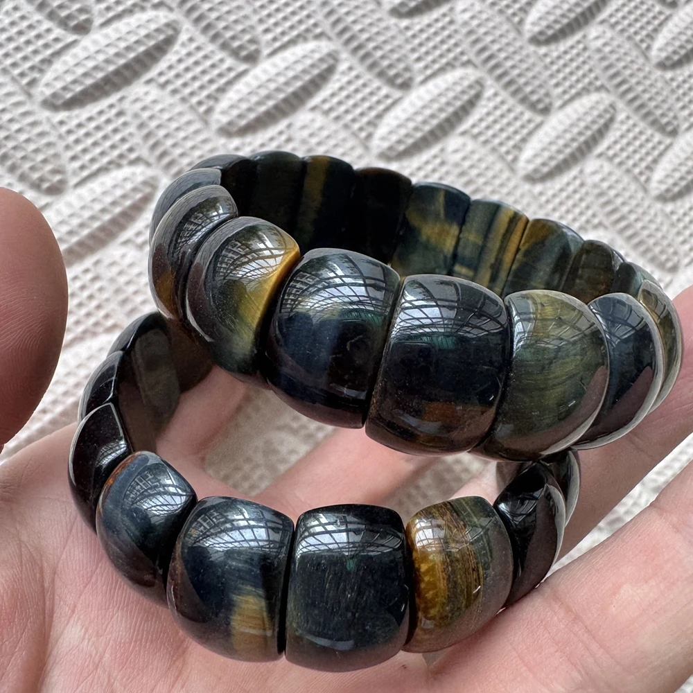 Wholesale 1pcs 100% Natural Blue Tiger Eye Bracelet,Healing Gemstone Jewelry Bracelet,13x20mm,18cm
Wholesale 1pcs 100% Natural Blue Tiger Eye Bracelet,Healing Gemstone Jewelry Bracelet,13x20mm,18cm