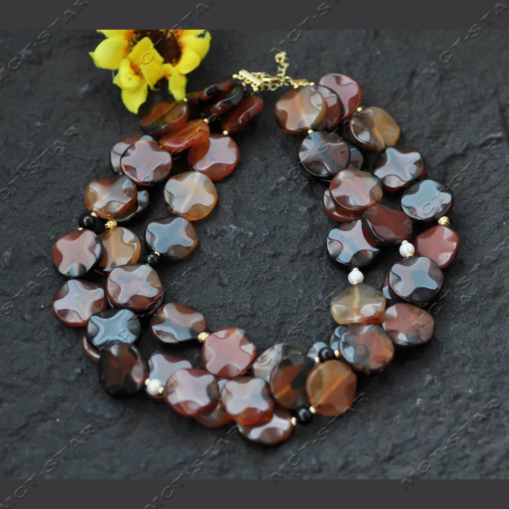 MTC·STAR Natural 3Row 21'' 25mm Red Black Coin Hand Engraving Flower Dream Agate Necklace Earring (Z14588)
MTC·STAR Natural 3Row 21'' 25mm Red Black Coin Hand Engraving Flower Dream Agate Necklace Earring (Z14588)