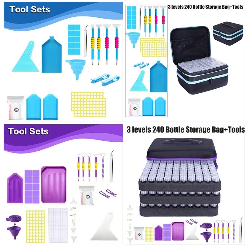 3 levels 240 Slots Diamond Painting Storage Containers, Diamond Art Accessories and Tools with Shockproof Jars Diamond Painting
3 levels 240 Slots Diamond Painting Storage Containers, Diamond Art Accessories and Tools with Shockproof Jars Diamond Painting