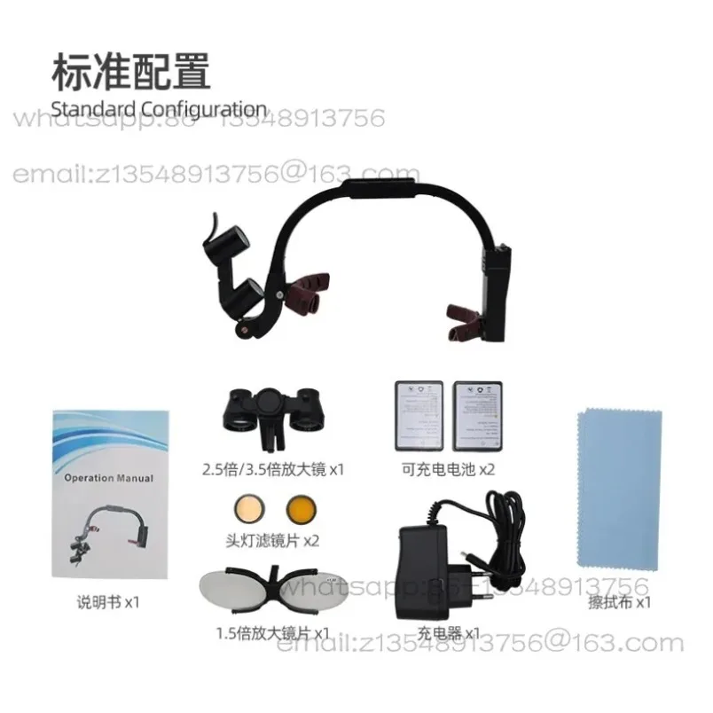 Head-mounted magnifying glass Oral cardiac surgery glasses Microscope in stock
Head-mounted magnifying glass Oral cardiac surgery glasses Microscope in stock