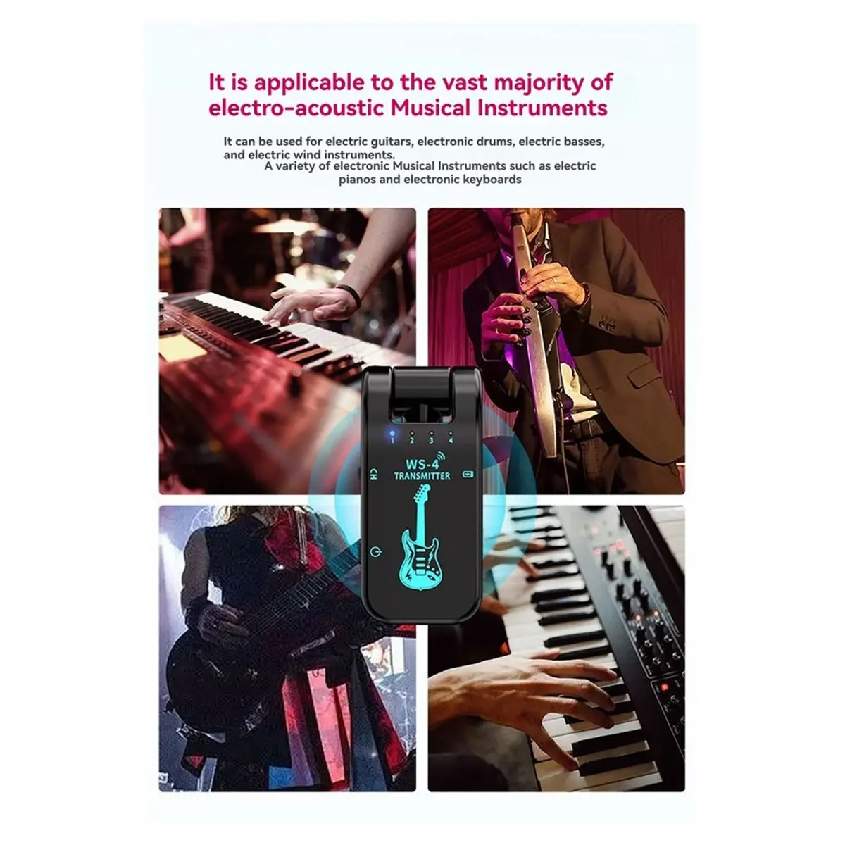 【AA85】 2.4G -4 Wireless Guitar System Guitar Transmitter Receiver Set for Electric Guitar 48K Real-Time Transmission
【AA85】 2.4G -4 Wireless Guitar System Guitar Transmitter Receiver Set for Electric Guitar 48K Real-Time Transmission