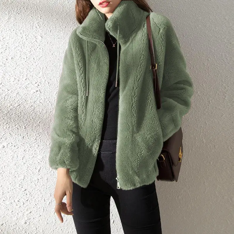 Women's Thickened Fleece Jacket Double-sided Velvet Collar Stand-up Winter Sweatshirt Open Cardigan Zipper Fleece Women's Coat
Women's Thickened Fleece Jacket Double-sided Velvet Collar Stand-up Winter Sweatshirt Open Cardigan Zipper Fleece Women's Coat