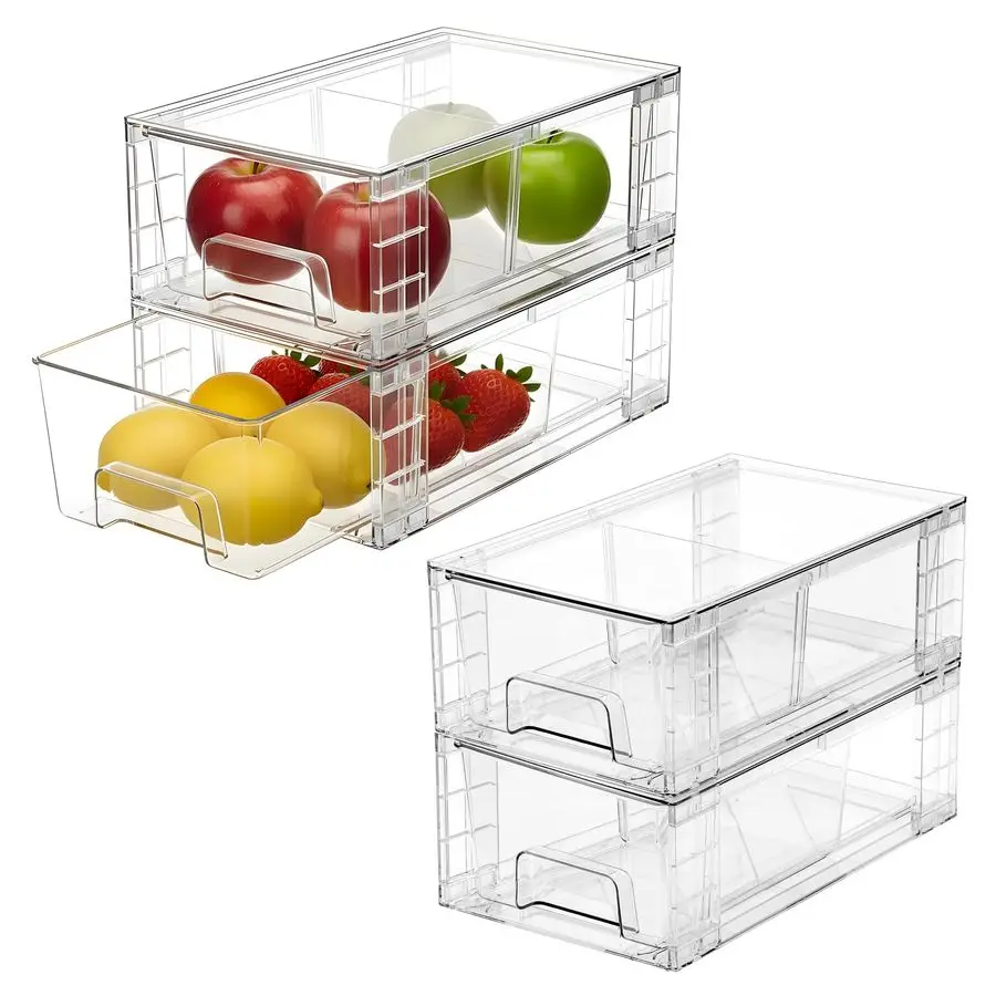 Pack Stackable Storage Drawers,Plastic Organizers Bins, Drawers Storage with Handles and Movable Dividers for Organization and S
Pack Stackable Storage Drawers,Plastic Organizers Bins, Drawers Storage with Handles and Movable Dividers for Organization and S
