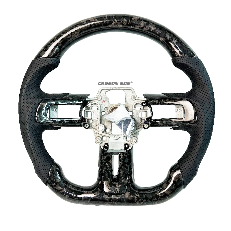 Suitable Custom Carbon Fiber Forged Leather Steering Wheel with Perforated Design Racing Style Fit Mustang 2015-202
Suitable Custom Carbon Fiber Forged Leather Steering Wheel with Perforated Design Racing Style Fit Mustang 2015-202