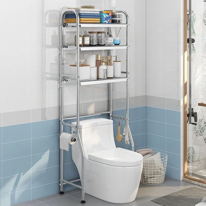 Stainless Steel Bathroom Toilet Storage Rack Household Floor-standing Strong Load-bearing Shelve Durable Bathroom Fixture
Stainless Steel Bathroom Toilet Storage Rack Household Floor-standing Strong Load-bearing Shelve Durable Bathroom Fixture