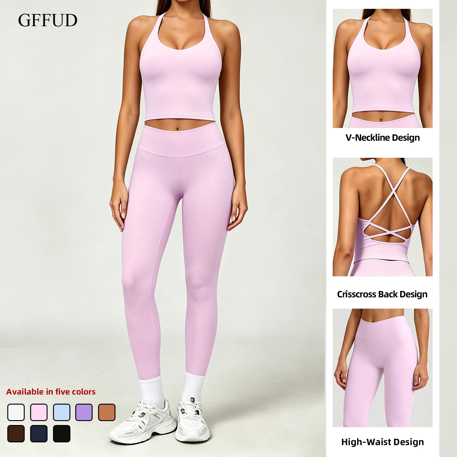 Naked Feeling Yoga Outfits 2 Piece Racerback Sports Bra Crop Top High Rise Leggocks Set Breathable Sweat Wicking Gym Suit
Naked Feeling Yoga Outfits 2 Piece Racerback Sports Bra Crop Top High Rise Leggocks Set Breathable Sweat Wicking Gym Suit