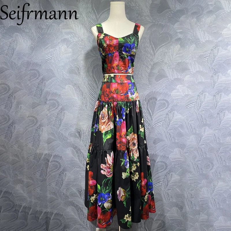 Seifrmann 2026 Summer Women's New Fashionable Suspenders Cotton Printed Top+Half Skirt Two Piece Set
Seifrmann 2026 Summer Women's New Fashionable Suspenders Cotton Printed Top+Half Skirt Two Piece Set