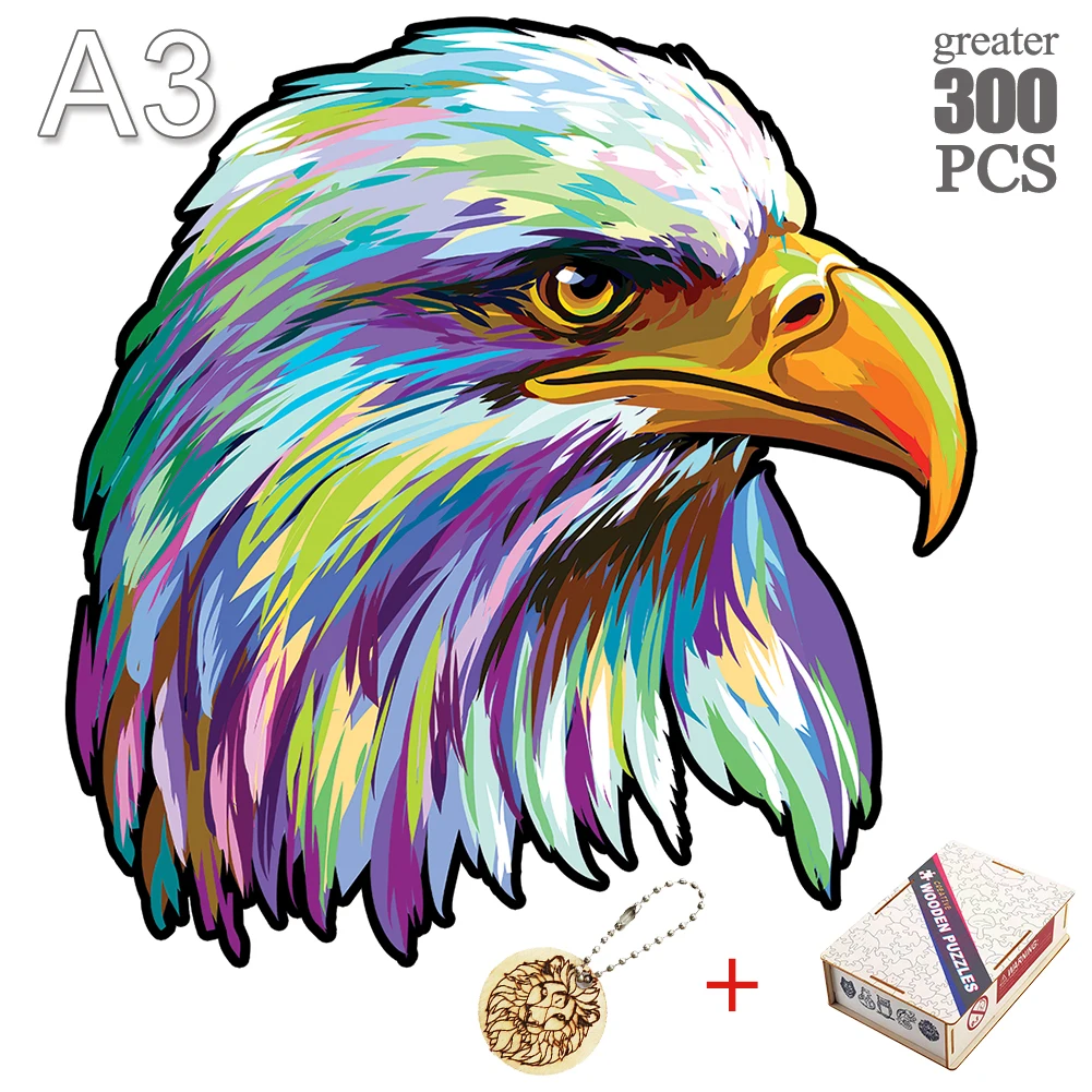 Artistic Animal Wooden Puzzles Eagle Wooden Jigsaw Puzzle DIY Wood Jigsaw Puzzle Educational Toys For Kids Adults
Artistic Animal Wooden Puzzles Eagle Wooden Jigsaw Puzzle DIY Wood Jigsaw Puzzle Educational Toys For Kids Adults