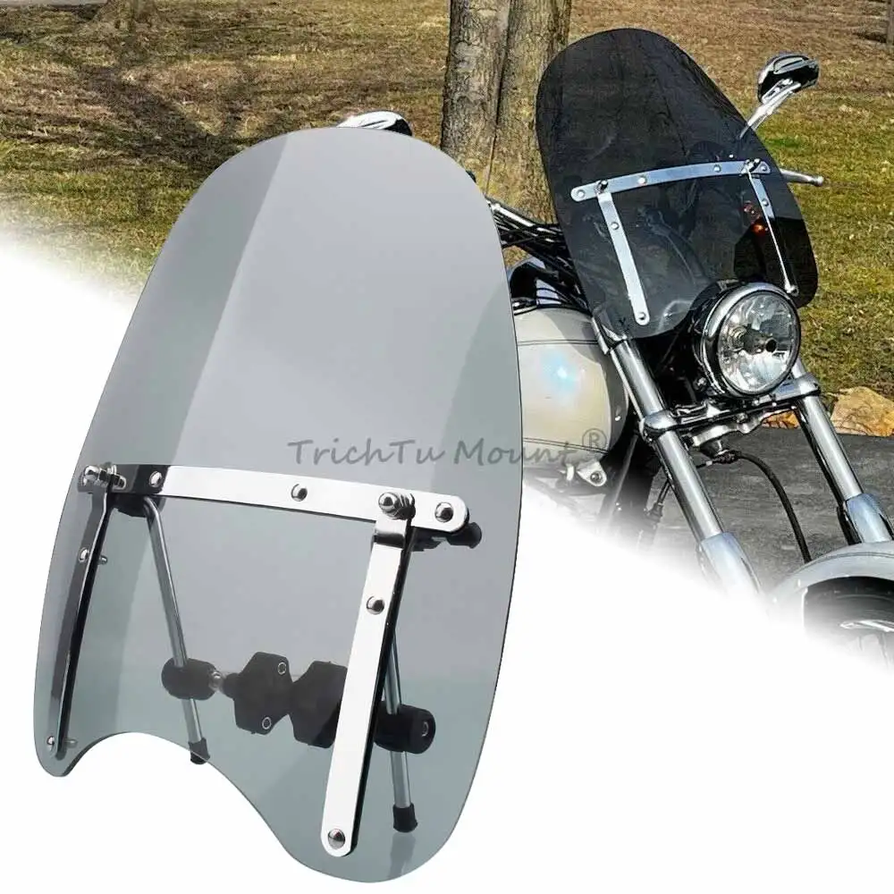 Motorcycle Windscreen 17" Windshield Front Wind Deflector For Harley Softail Heritage Deluxe Slim Fat Boy Road King Honda Yamaha
Motorcycle Windscreen 17" Windshield Front Wind Deflector For Harley Softail Heritage Deluxe Slim Fat Boy Road King Honda Yamaha