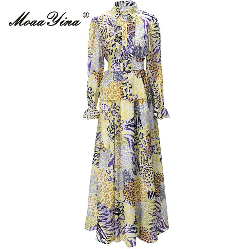 MoaaYina Autumn Fashion Runway Vintage Print Skirt Set Women Ruffle Button Sashes Slim Coat+Elastic Waist Long Skirt 2 Piece Set
MoaaYina Autumn Fashion Runway Vintage Print Skirt Set Women Ruffle Button Sashes Slim Coat+Elastic Waist Long Skirt 2 Piece Set