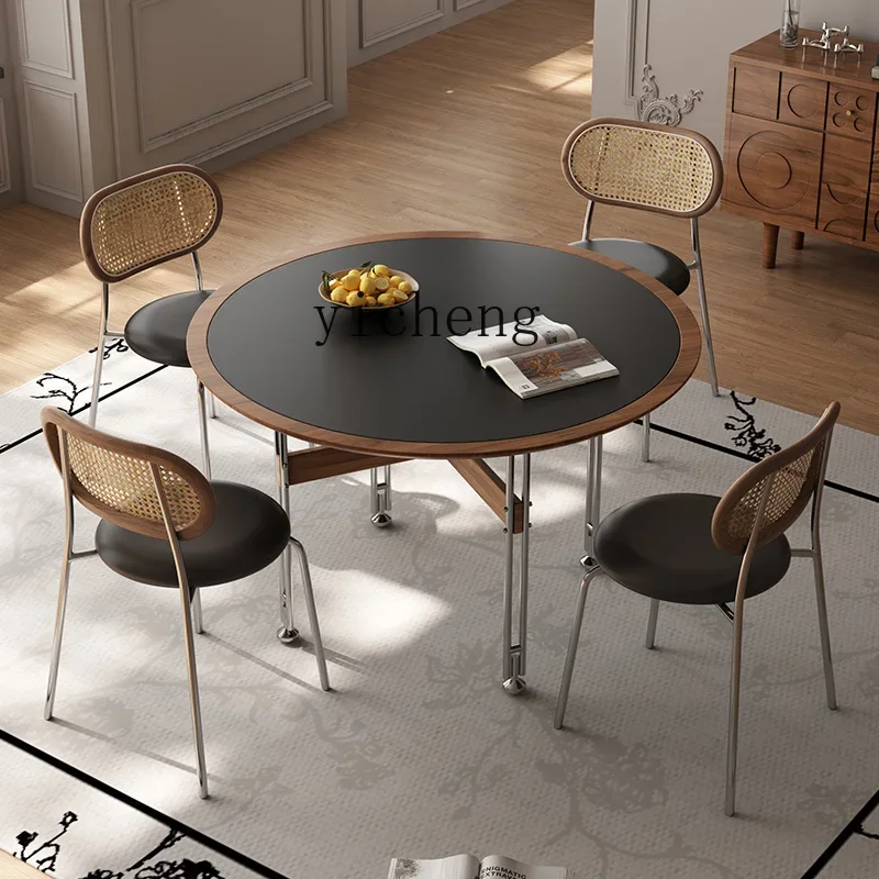 B1 rock slab round dining table Chinese antique round table living room small apartment round dining table
B1 rock slab round dining table Chinese antique round table living room small apartment round dining table