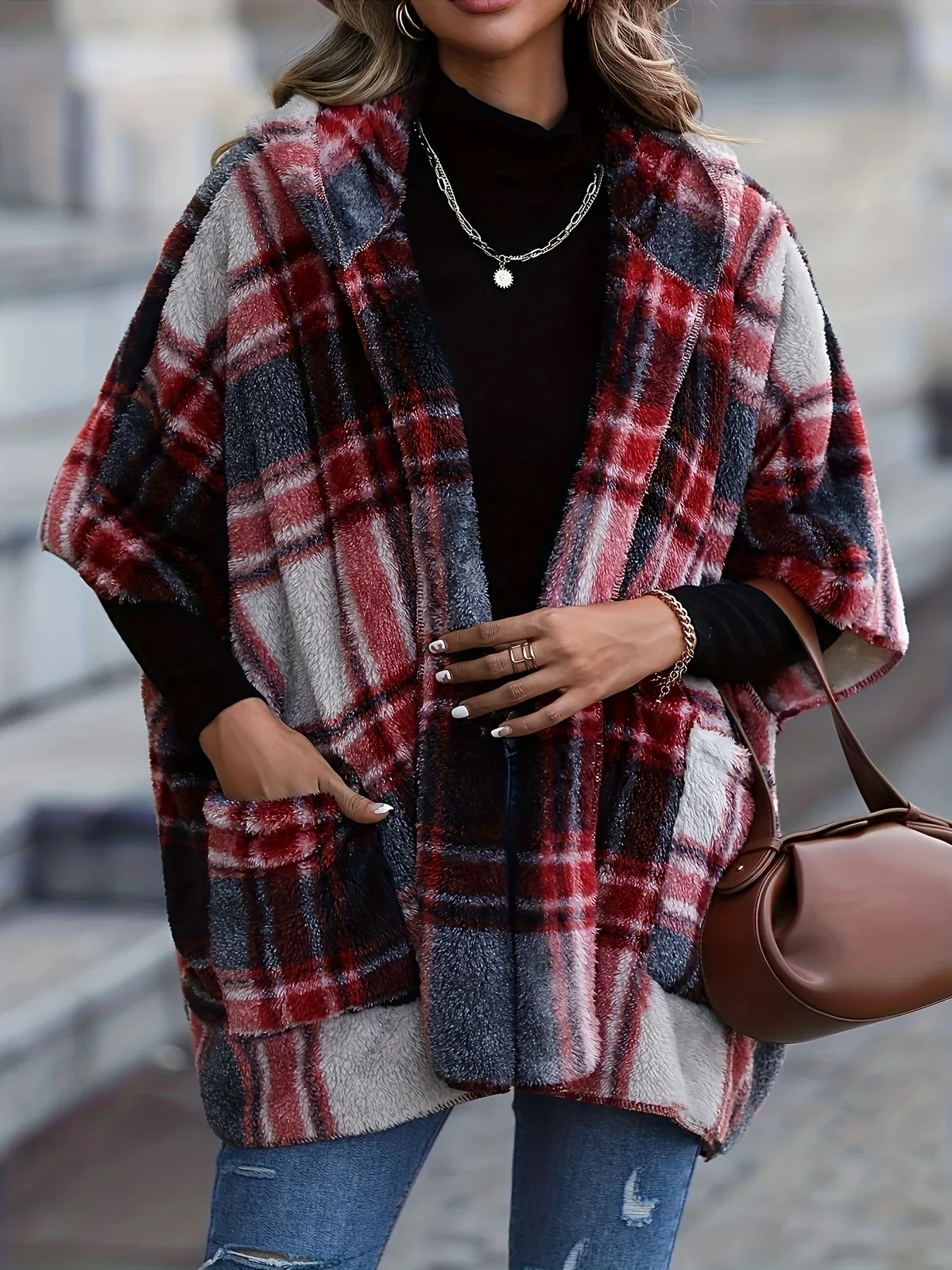 Plus Size 1XL-5XL Women's Long Sleeved Hooded Loose Plaid Top Classic Plaid Print Casual Hooded Sweatshirt
Plus Size 1XL-5XL Women's Long Sleeved Hooded Loose Plaid Top Classic Plaid Print Casual Hooded Sweatshirt